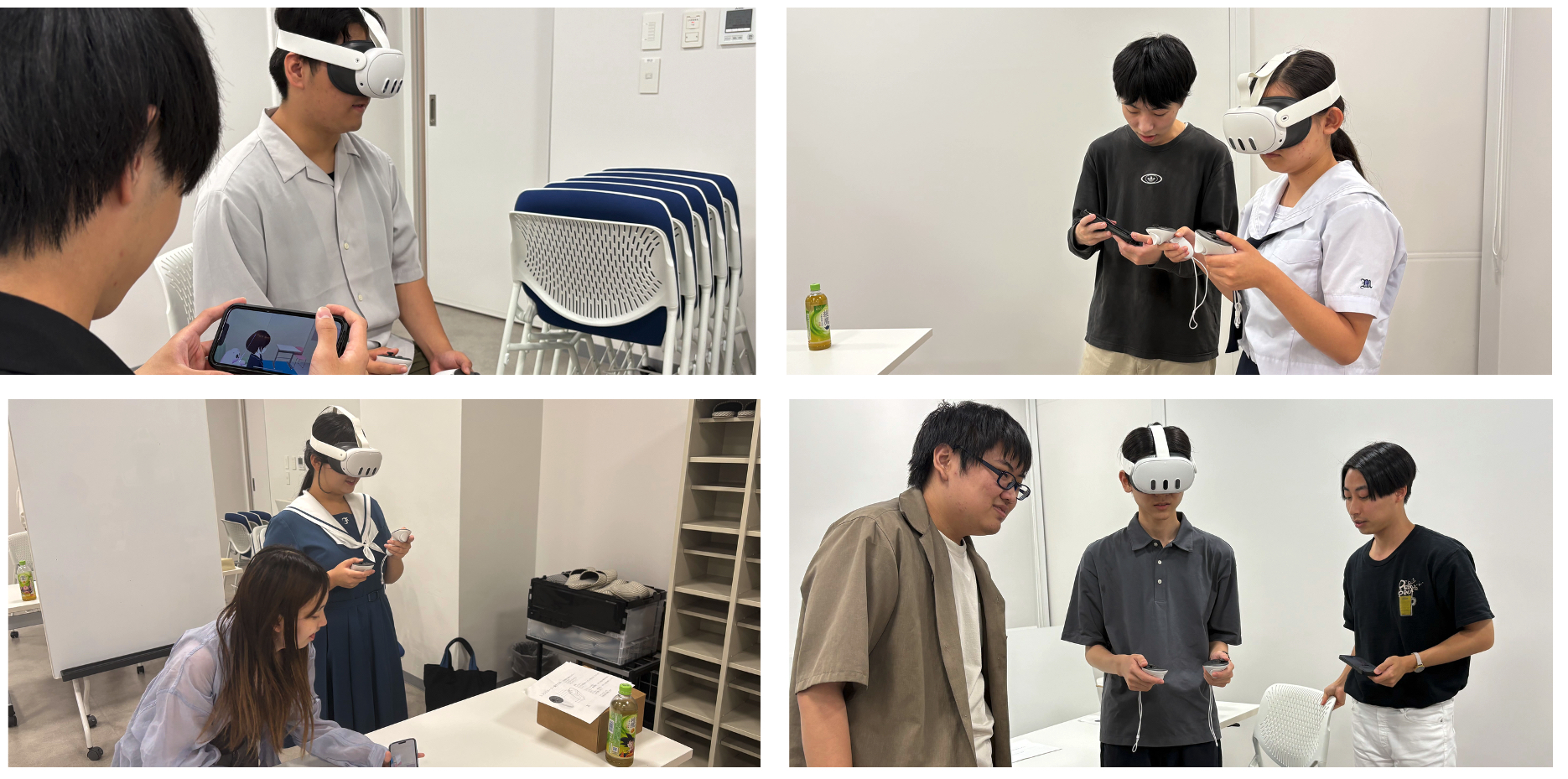 オープンキャンパスでVRを体験する高校生